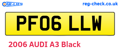 PF06LLW are the vehicle registration plates.