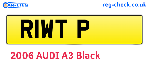 R1WTP are the vehicle registration plates.
