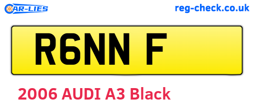 R6NNF are the vehicle registration plates.