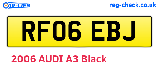 RF06EBJ are the vehicle registration plates.