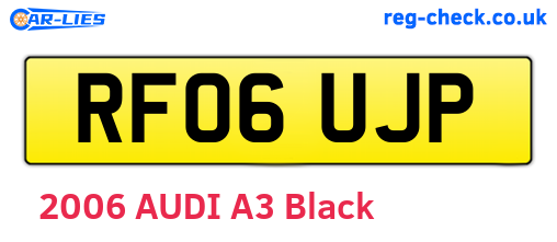 RF06UJP are the vehicle registration plates.