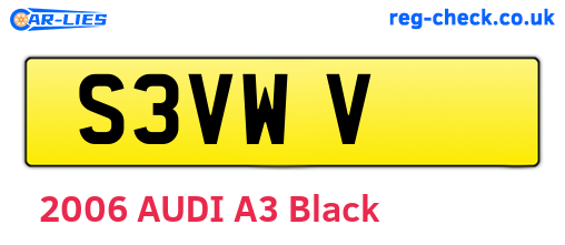 S3VWV are the vehicle registration plates.