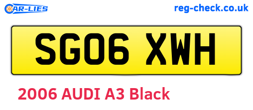 SG06XWH are the vehicle registration plates.