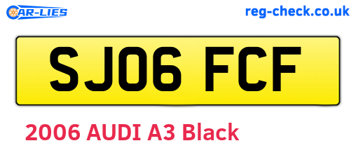 SJ06FCF are the vehicle registration plates.