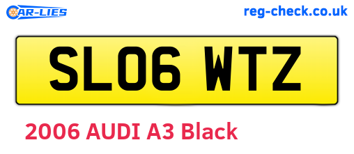 SL06WTZ are the vehicle registration plates.