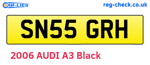 SN55GRH are the vehicle registration plates.