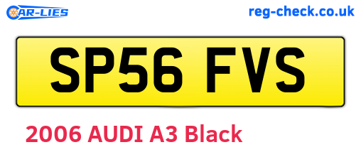 SP56FVS are the vehicle registration plates.