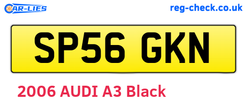 SP56GKN are the vehicle registration plates.