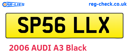 SP56LLX are the vehicle registration plates.