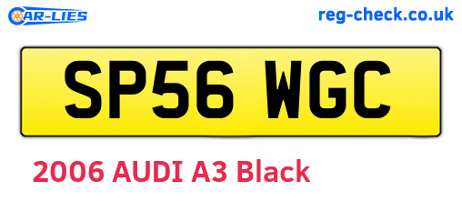 SP56WGC are the vehicle registration plates.