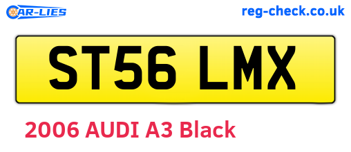 ST56LMX are the vehicle registration plates.