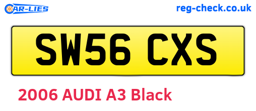 SW56CXS are the vehicle registration plates.