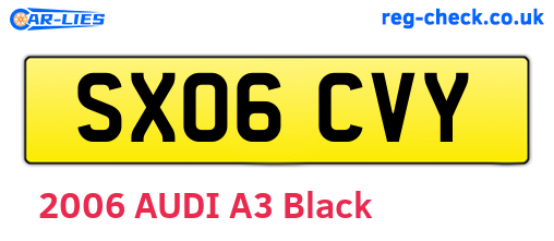 SX06CVY are the vehicle registration plates.