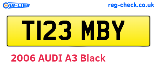 T123MBY are the vehicle registration plates.