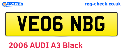 VE06NBG are the vehicle registration plates.