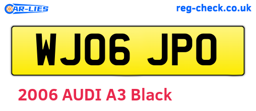 WJ06JPO are the vehicle registration plates.