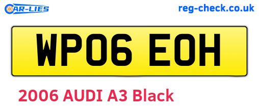 WP06EOH are the vehicle registration plates.