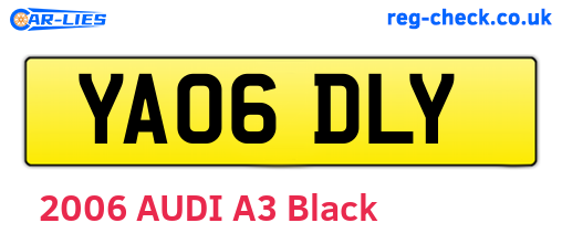 YA06DLY are the vehicle registration plates.