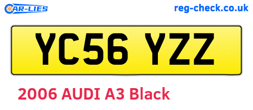 YC56YZZ are the vehicle registration plates.