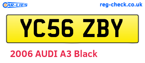 YC56ZBY are the vehicle registration plates.