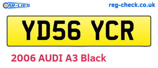 YD56YCR are the vehicle registration plates.