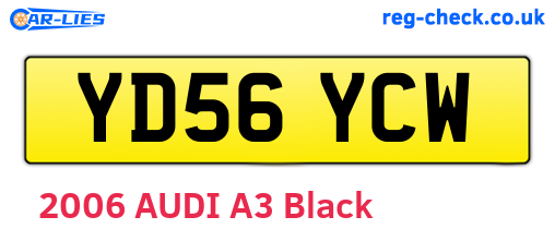YD56YCW are the vehicle registration plates.