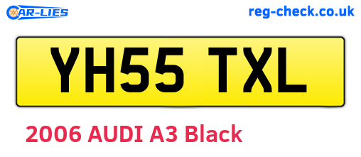 YH55TXL are the vehicle registration plates.