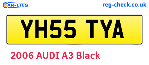YH55TYA are the vehicle registration plates.