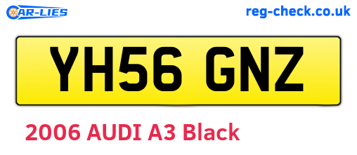 YH56GNZ are the vehicle registration plates.