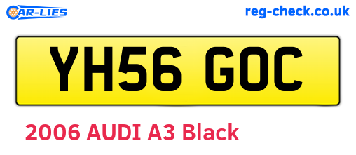YH56GOC are the vehicle registration plates.