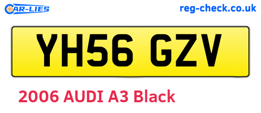 YH56GZV are the vehicle registration plates.