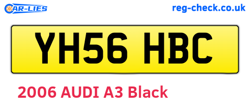 YH56HBC are the vehicle registration plates.