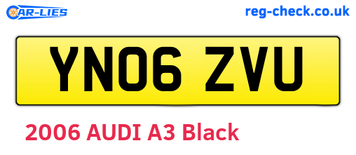 YN06ZVU are the vehicle registration plates.