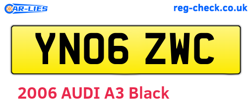 YN06ZWC are the vehicle registration plates.