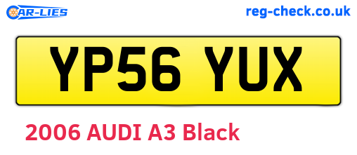 YP56YUX are the vehicle registration plates.