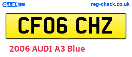 CF06CHZ are the vehicle registration plates.