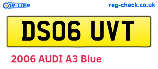 DS06UVT are the vehicle registration plates.