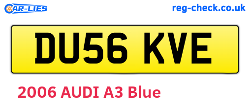 DU56KVE are the vehicle registration plates.