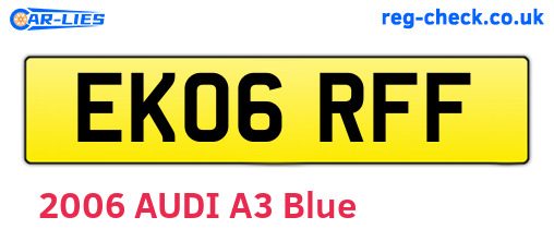 EK06RFF are the vehicle registration plates.