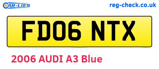 FD06NTX are the vehicle registration plates.