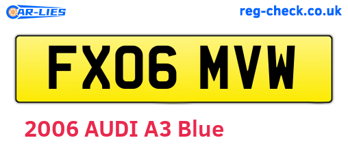 FX06MVW are the vehicle registration plates.