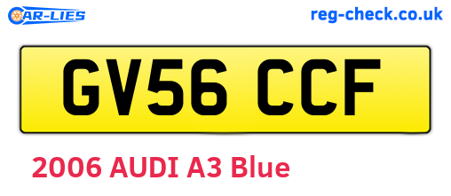 GV56CCF are the vehicle registration plates.