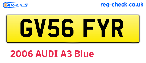 GV56FYR are the vehicle registration plates.