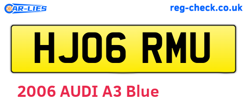 HJ06RMU are the vehicle registration plates.