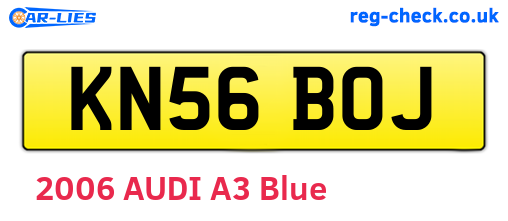 KN56BOJ are the vehicle registration plates.