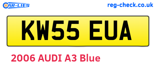 KW55EUA are the vehicle registration plates.