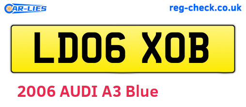 LD06XOB are the vehicle registration plates.