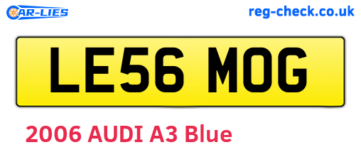 LE56MOG are the vehicle registration plates.