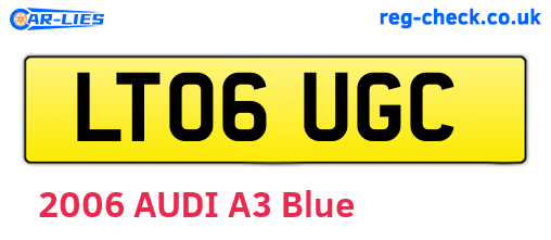 LT06UGC are the vehicle registration plates.