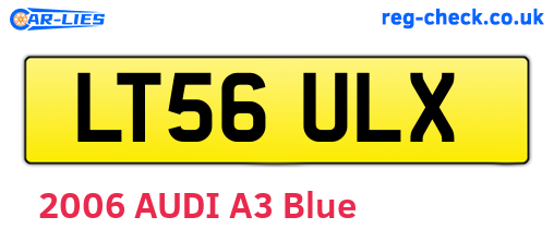 LT56ULX are the vehicle registration plates.